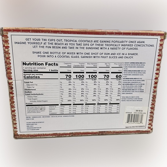 STARS & STRIPES TROPICAL COCKTAIL MIXERS MAI TAI PINA COLADA BLUE HAWAIIAN DRINK - Picture 4 of 7